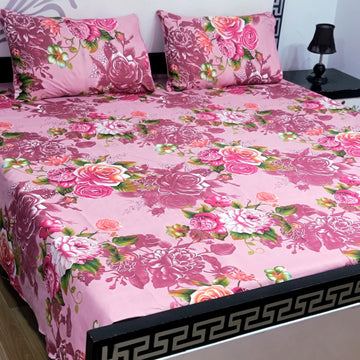 Sherwaan | 3D Crystal cotton single Bed Bedsheets